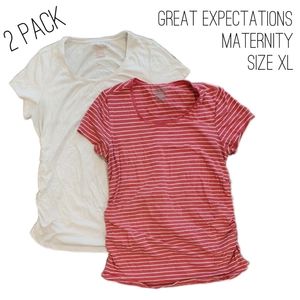2 pack maternity t-shirts, super soft and stretchy! Size XL